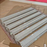 Customer showing multiple shelf pusher lanes ready for installation.